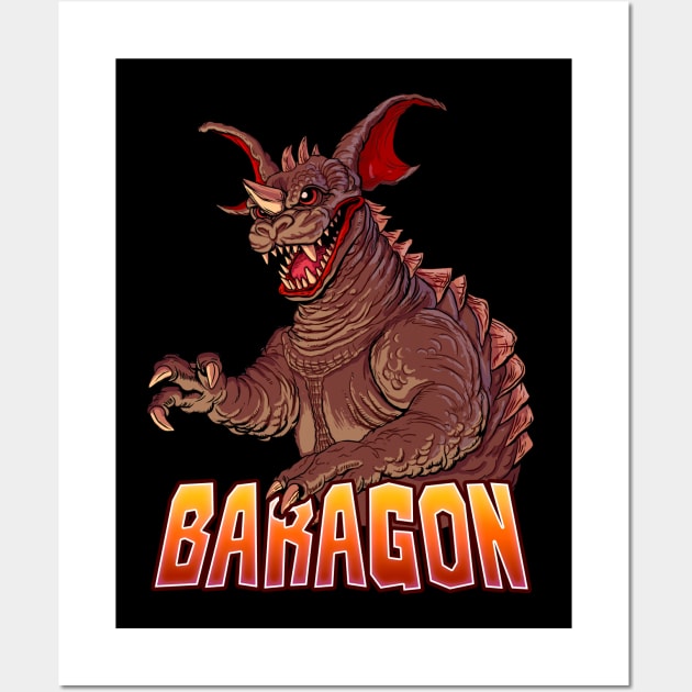 Baragon Wall Art by Creepsandbabes